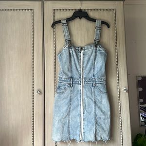 Pistola denim overall dress
